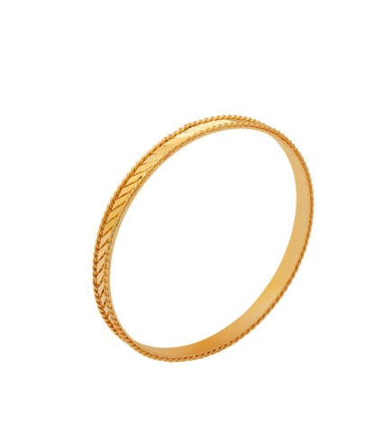 Aynalı Çapraz Kibrit Çöpü 22 Ayar Yatırımlık  Altın Bilezik - 18 Gram